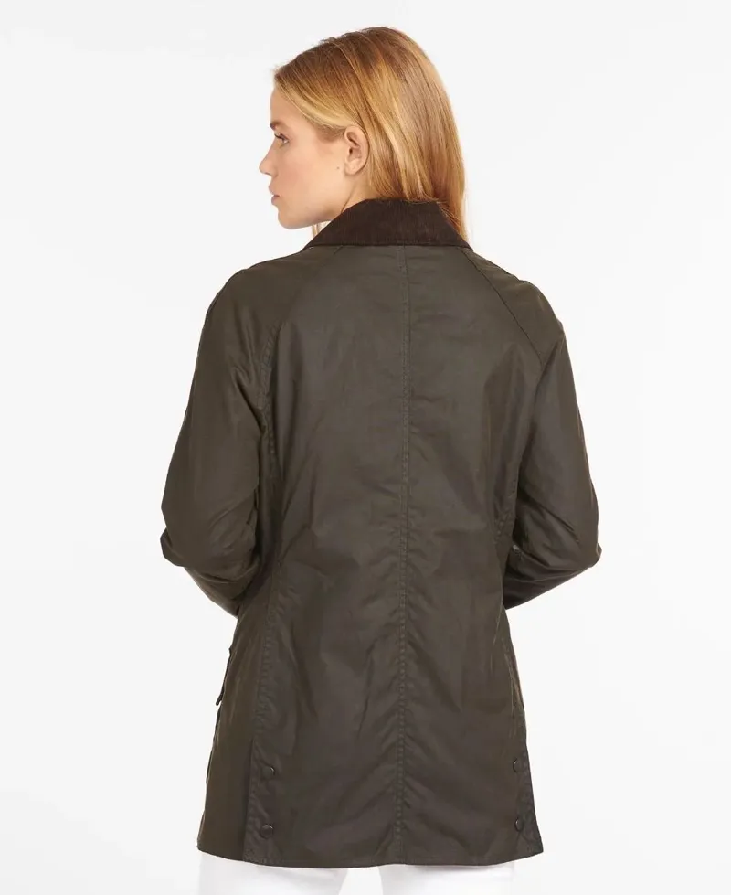 Barbour Ladies Beadnell Wax Jacket Olive-2